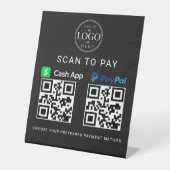 Cash App PayPal 支払いサイン 台座サイン (正面)