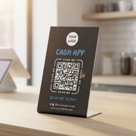 Cash app QRコード 支払いスキャンでお支払い ビジネスロゴ 台座サイン