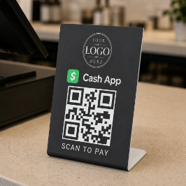 Cash App QR 支払いサイン 台座サイン