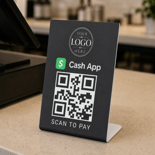 Cash App QR 支払いサイン 台座サイン