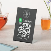 Cash App QR 支払いサイン 台座サイン (インサイチュ)
