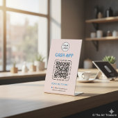 Cash app QR Code Payment Scan to Pay Business Logo 台座サイン