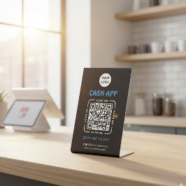 Cash app QR Code Payment Scan to Pay Business Logo 台座サイン