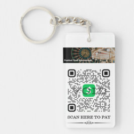 Cash App & Venmo QRコード パーソナライズド キーチェーン