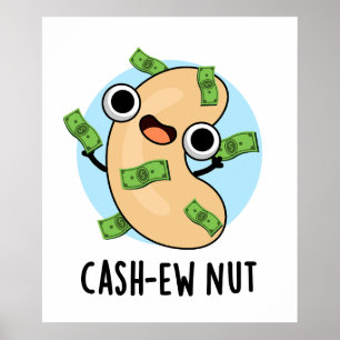 Cash-ewナットおもしろいカシューナットパン ポスター
