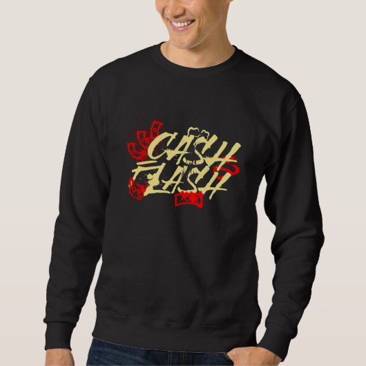 Cash FlashグラフィティTシャツデザイン スウェットシャツ (正面)