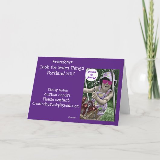 Cash for 風変わり Things Card カード (裏面)