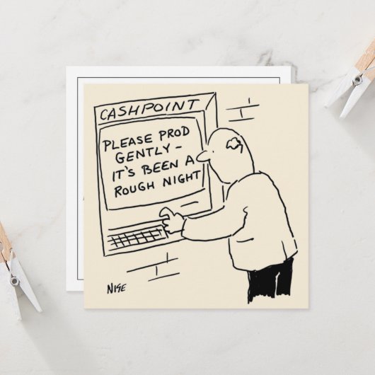 Cash Machine Says - "Please Prod Sayer" カード (正面/裏面インサイチュ)