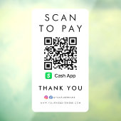 CashAppスキャンモダンでQRコードホワイトを支払う ウィンドウサイン (シート3)