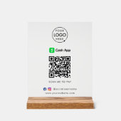 CashApp QRコード支払 |スキャンしてPay Business アクリルサイン (正面)