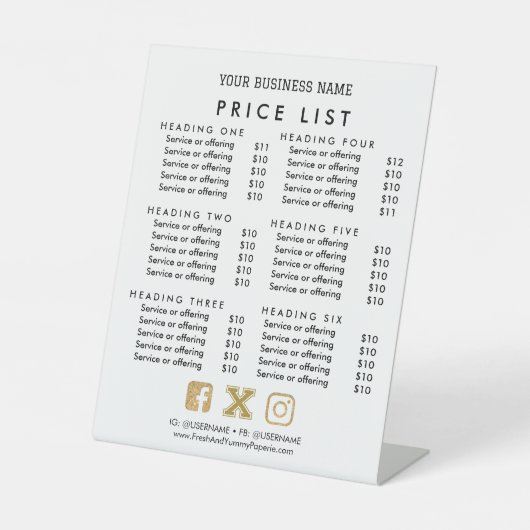 CashApp Vを支払うビジネスサービス価格表スキャン 台座サイン (正面)