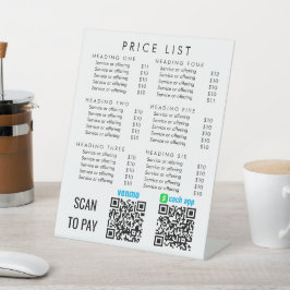 CashApp Vを支払うビジネスサービス価格表スキャン 台座サイン