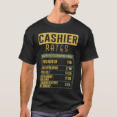 Cashier rates Profession career worker working quo Tシャツ (正面)