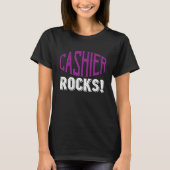 Cashier rocks Profession career worker working quo Tシャツ (正面)