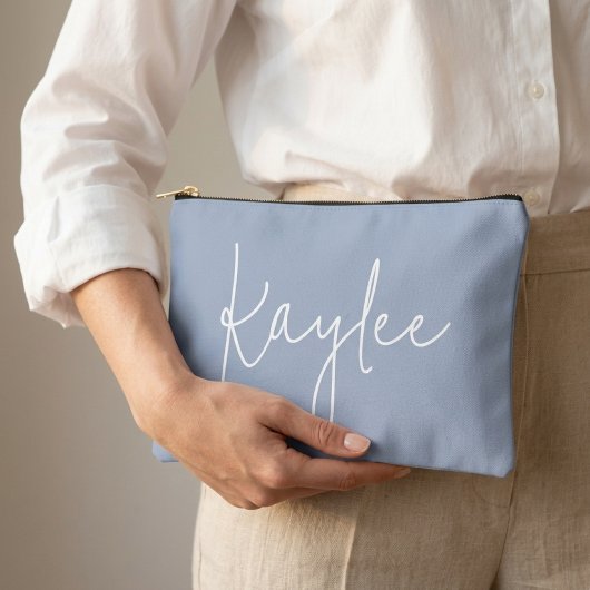 Cashmere Blue Personalized Bridal Party Pouch Gift アクセサリーポーチ