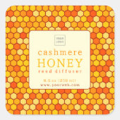 Cashmere Honey Reed Diffuser Label スクエアシール (正面)