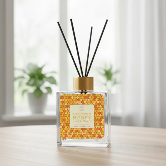 Cashmere Honey Reed Diffuser Label スクエアシール