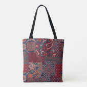 cashmere paisley silk fabric patchwork abstract vi トートバッグ (裏面)