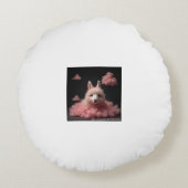 Cashmere Pink Dog ラウンドクッション (裏面)