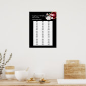 CASINOパーティーシー結婚ト記号、座席チャート ポスター (キッチン)