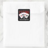 Casino追加メッセージパーティーシール スクエアシール (バッグ)