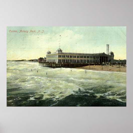 Casino, Asbury Park NJ 1910 ポスター (正面)