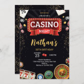 Casino Birthday 招待状 (正面/裏面)