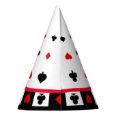 Casino Birthday Party Decor, Vegas Poker Cards パーティーハット (裏面)