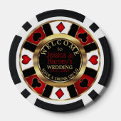Casino Chip 結婚's – ドリンクをオンUs - Red ポーカーチップ (裏面)