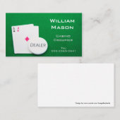 Casino Croupier / Dealer, Aces – 名刺 (正面/裏面)