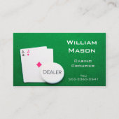 Casino Croupier / Dealer, Aces – 名刺 (正面)