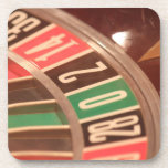 Casino Gambling Roulette Wheel Vintage Retro Style コースター<br><div class="desc">A close up image of a gaming casino roulette wheel with large numbers. The colors are reminiscent of retro designs from the fifties and the  numbers have a faded vintage look to them.</div>