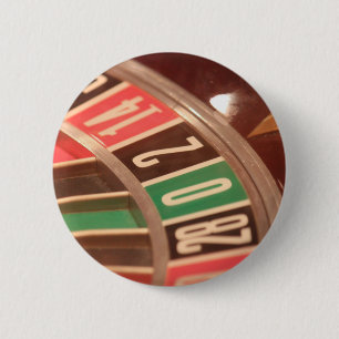Casino Gambling Roulette Wheel Vintage Retro Style 缶バッジ