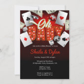 Casino Invitation, Casino Theme Baby Shower, Poker 招待状 (正面)