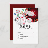 Casino las vegas 3.5インチx 5インチレスポンスカード 出欠カード (正面/裏面)