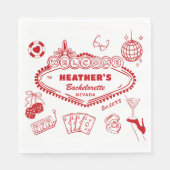 Casino Las Vegas Bachelorette Party Favors スタンダードランチョンナプキン (正面)