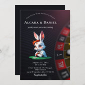 Casino Las Vegas Poker wedding 招待状 (正面/裏面)