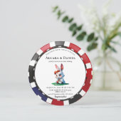 Casino Las Vegas Poker wedding 招待状 (スタンド正面)