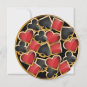 CASINO NIGHT Cards Birthday Partyへの招待 招待状 (裏面)