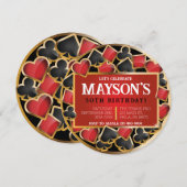 CASINO NIGHT Cards Birthday Partyへの招待 招待状 (正面/裏面)