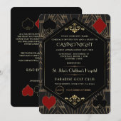 Casino Night Company Client Appreciation Day  招待状 (正面/裏面)