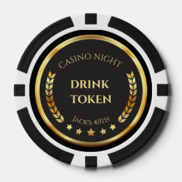 Casino Night Drink Token Poker Chip | Personalized ポーカーチップ