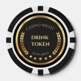 Casino Night Drink Token Poker Chip | Personalized ポーカーチップ