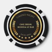 Casino Night Drink Token Poker Chip | Personalized ポーカーチップ (裏面)