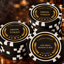 Casino Night Drink Token Poker Chip | Personalized ポーカーチップ