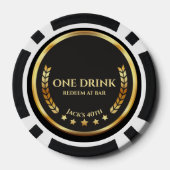 Casino Night Drink Token Poker Chip | Personalized ポーカーチップ (裏面)