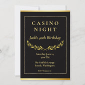 Casino Night Invitation | Poker Birthday Party サンキューカード (正面)