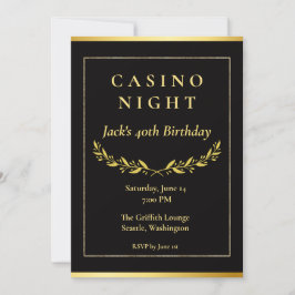 Casino Night Invitation | Poker Birthday Party サンキューカード