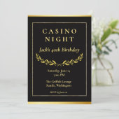 Casino Night Invitation | Poker Birthday Party サンキューカード (スタンド正面)