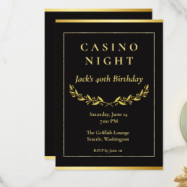 Casino Night Invitation | Poker Birthday Party サンキューカード